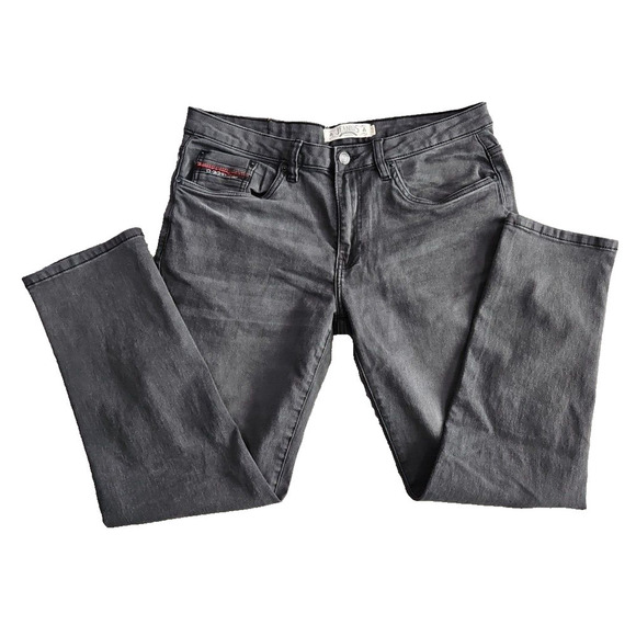 Jeanius Akademiks Jeans Men's Size 32x30 Black Straight Fit Quality Demin - Picture 3 of 16